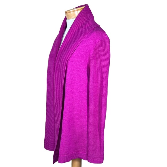Lauren Ralph Lauren 100% Merino Wool Open Front Cardigan With Shawl Collar Small - Picture 9 of 9